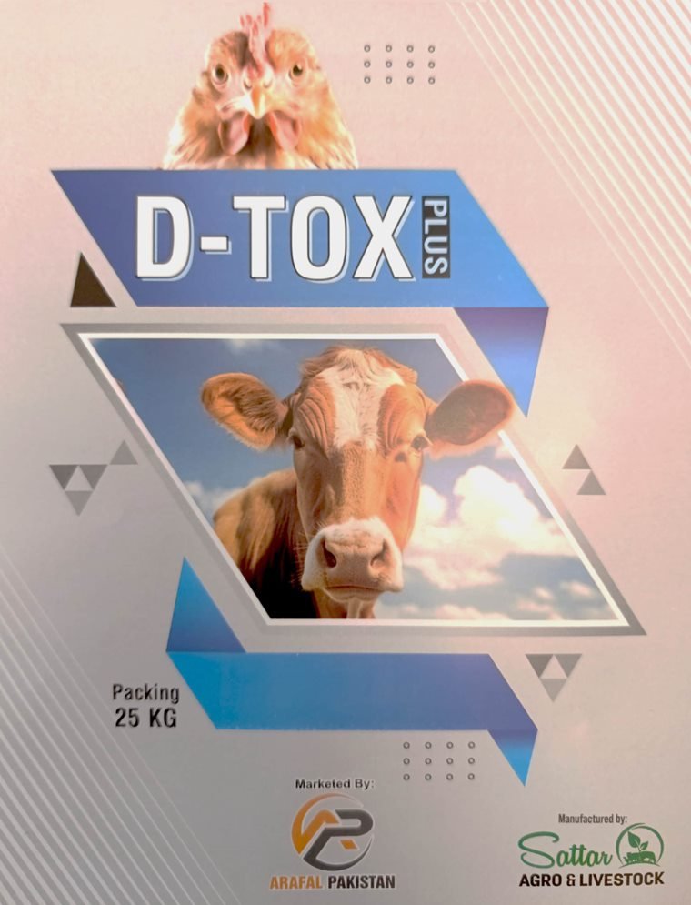 D-Tox Plus toxin binder, front label