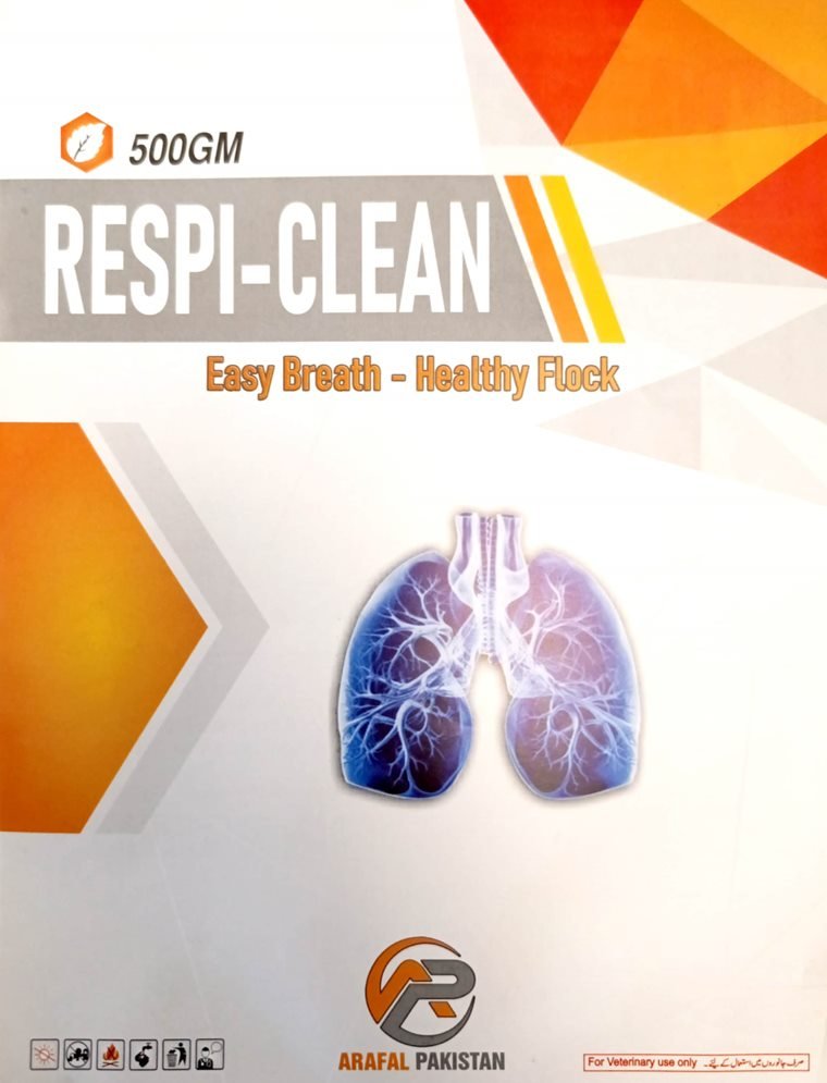Respi-Clean respiratory support, front label